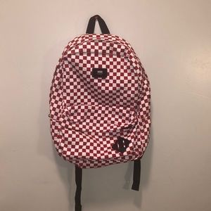 Vans Red Checkerboard Backpack